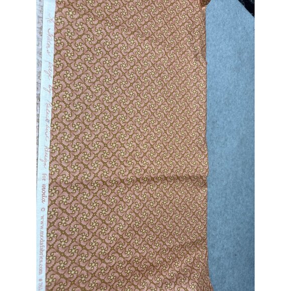 Pink & Brown Swirl Pattern Cotton Fabric 8" x 44" for Sewing & Crafts by Moda - Picture 4 of 4